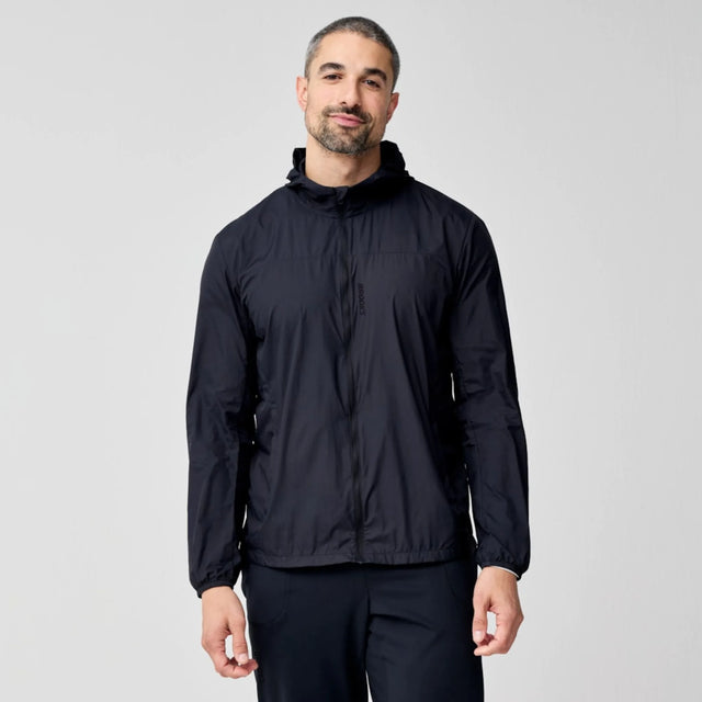 Brooks Canopy Packable Jacket men's packable wind jacket Black