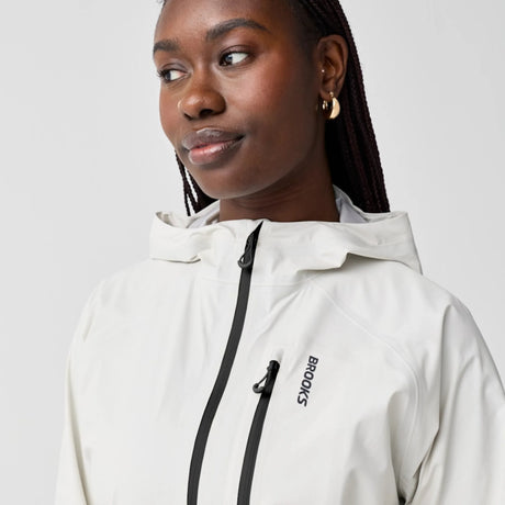 Brooks Canopy Waterproof Jacket women's waterproof jacket Bone