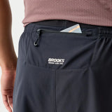 Brooks Cascadia short de trail 2-en-1 5 po pour homme - Noir