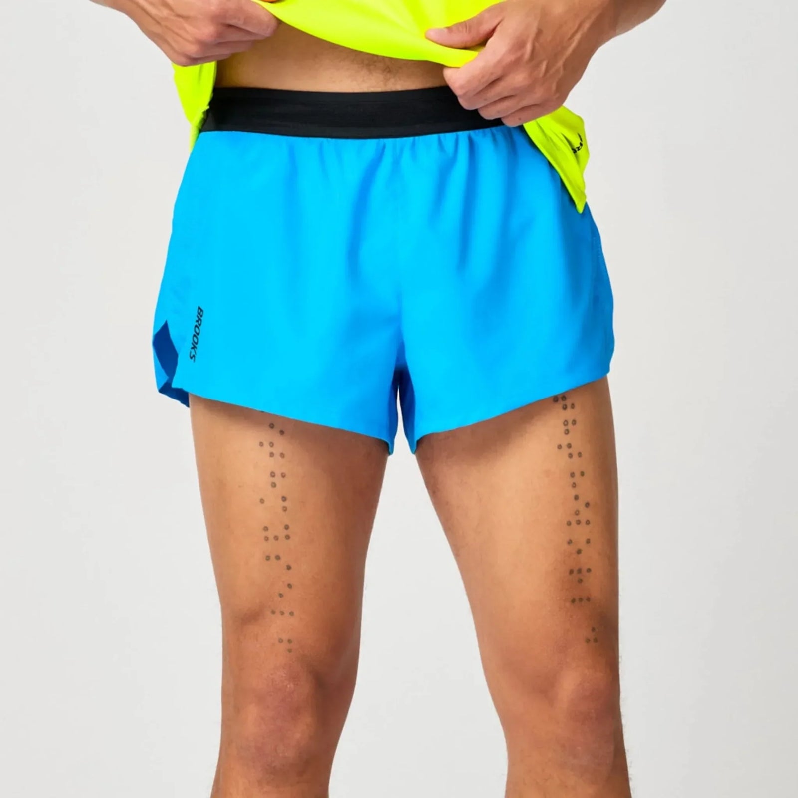 Brooks Dash short de vitesse 3 po pour homme - Cyber Blue / Black