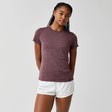 Brooks Luxe t-shirt de course à manches courtes pour femme - Heather Cocoa