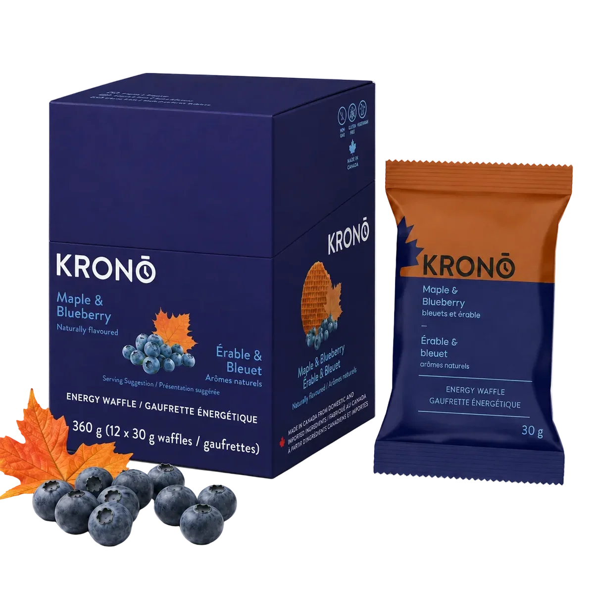 Krono Nutrition gaufrette énergétique Érable & Bleuet — à l'unité