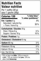 Krono Nutrition gaufrette énergétique Érable & Bleuet — à l'unité — valeurs nutritives