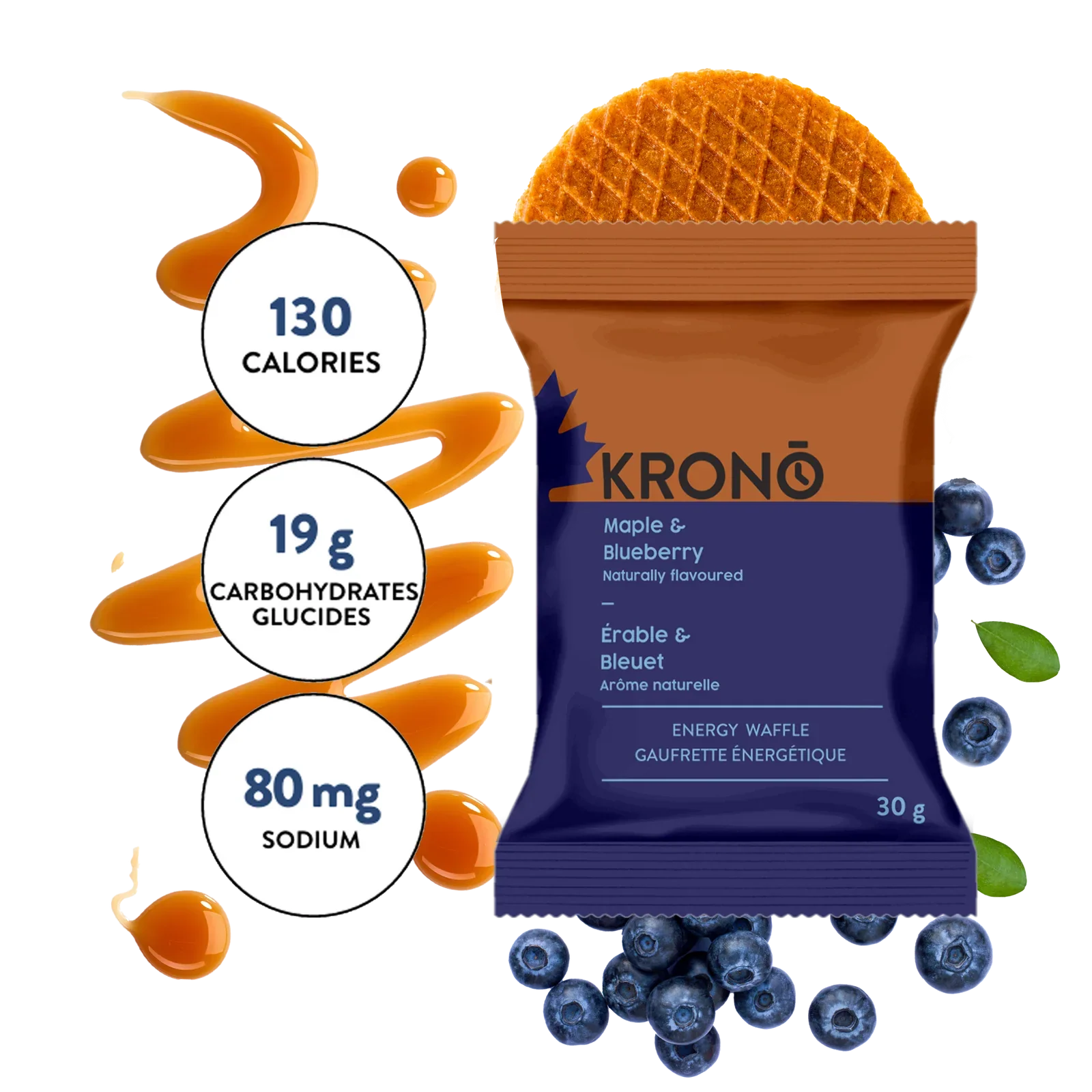 Krono Nutrition gaufrette énergétique Érable & Bleuet — à l'unité