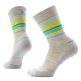 Smartwool chaussette de course imprimée Glow pour femme, coloris Gris cendré — image principale