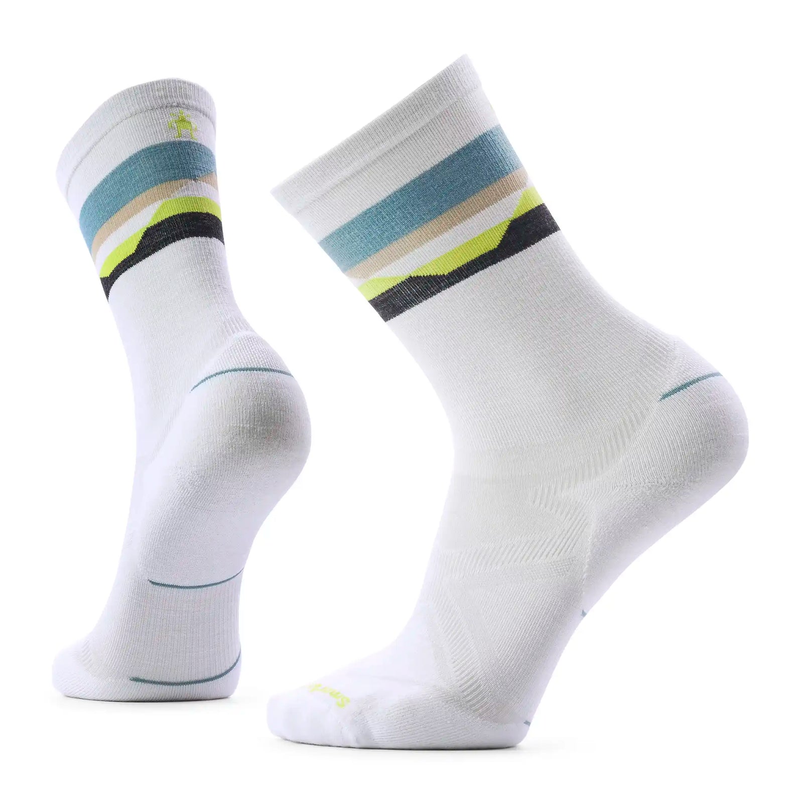 Smartwool chaussette de course imprimée Horizons pour homme, coloris Blanc — image principale