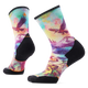 Smartwool chaussette de course en sentier imprimée Serene Peak pour femme, coloris Sarcelle poussiéreux — image principale