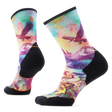 Smartwool chaussette de course en sentier imprimée Serene Peak pour femme, coloris Sarcelle poussiéreux — image principale