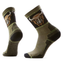 Chaussette de randonnée Smartwool Bison pour homme en laine mérinos, coloris mousse d'hiver avec motif tête de bison