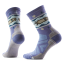 Chaussette de randonnée Smartwool Otter Float pour femme en laine mérinos, coloris bleu nuit tombante avec motif loutre