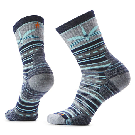 Smartwool mi-chaussettes de randonnée Dragon Stitch pour femme, coloris Gris chiné à libellules — image principale