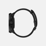Suunto Run GPS running watch, All Black colour (silicone strap) — profile view