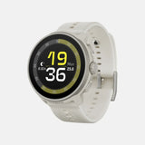 Suunto Run GPS running watch, Frost Gray colour (silicone strap) — three-quarter view