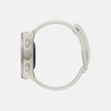 Suunto Run GPS running watch, Frost Gray colour (silicone strap) — right profile view
